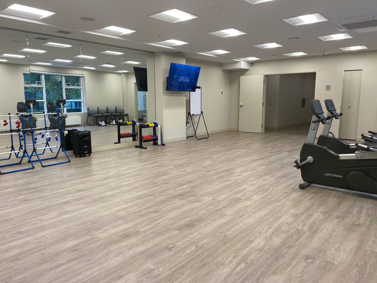 Fitness class room for senior living