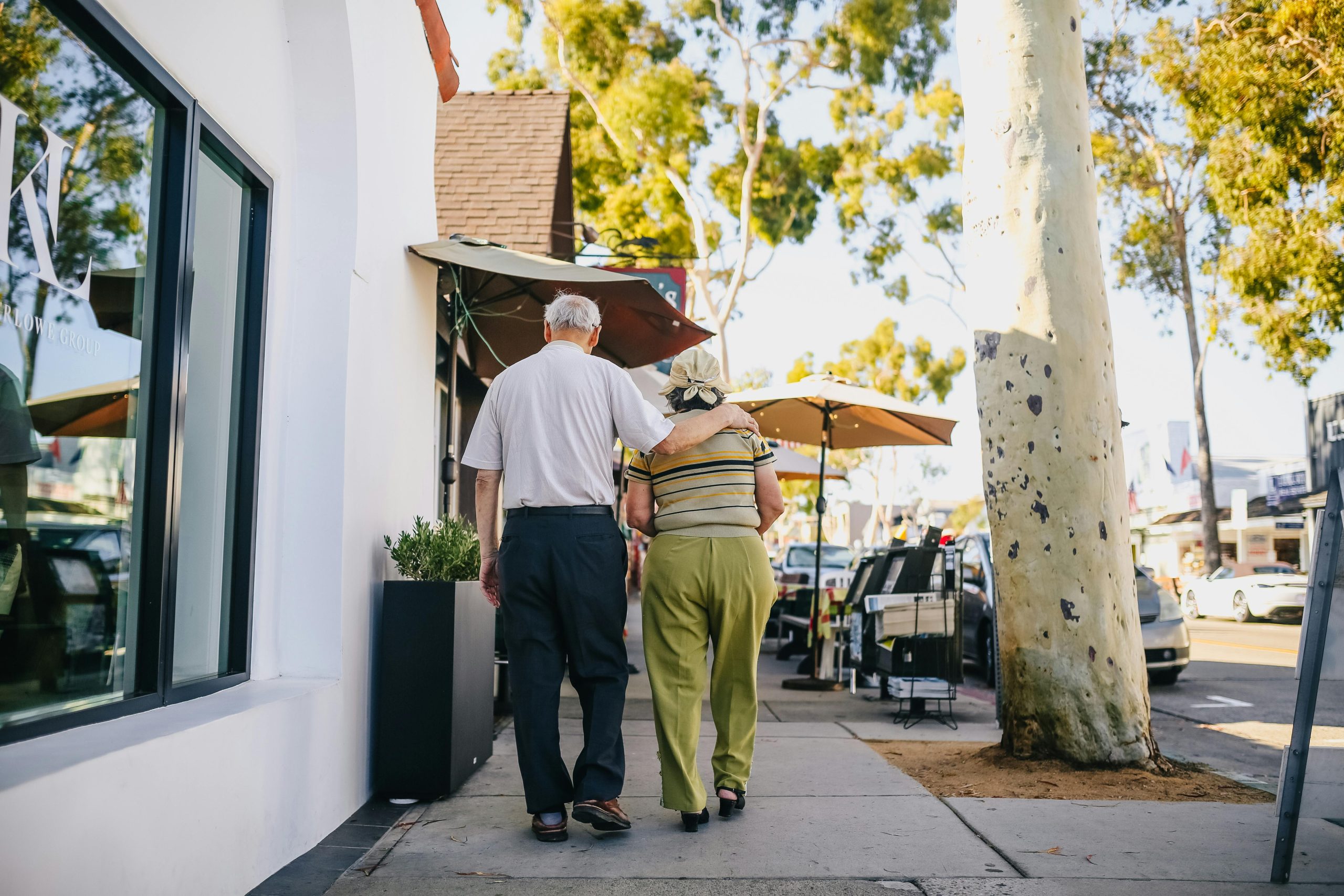 Surrey seniors walking outdoors